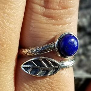 NEW SS Feather Bypass w/ Blue Lapis Lazuli